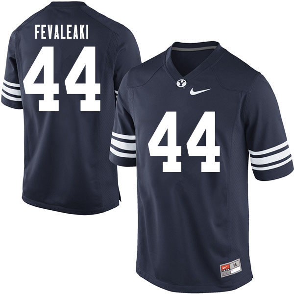 Men #44 Seleti Fevaleaki BYU Cougars College Football Jerseys Sale-Navy - Click Image to Close